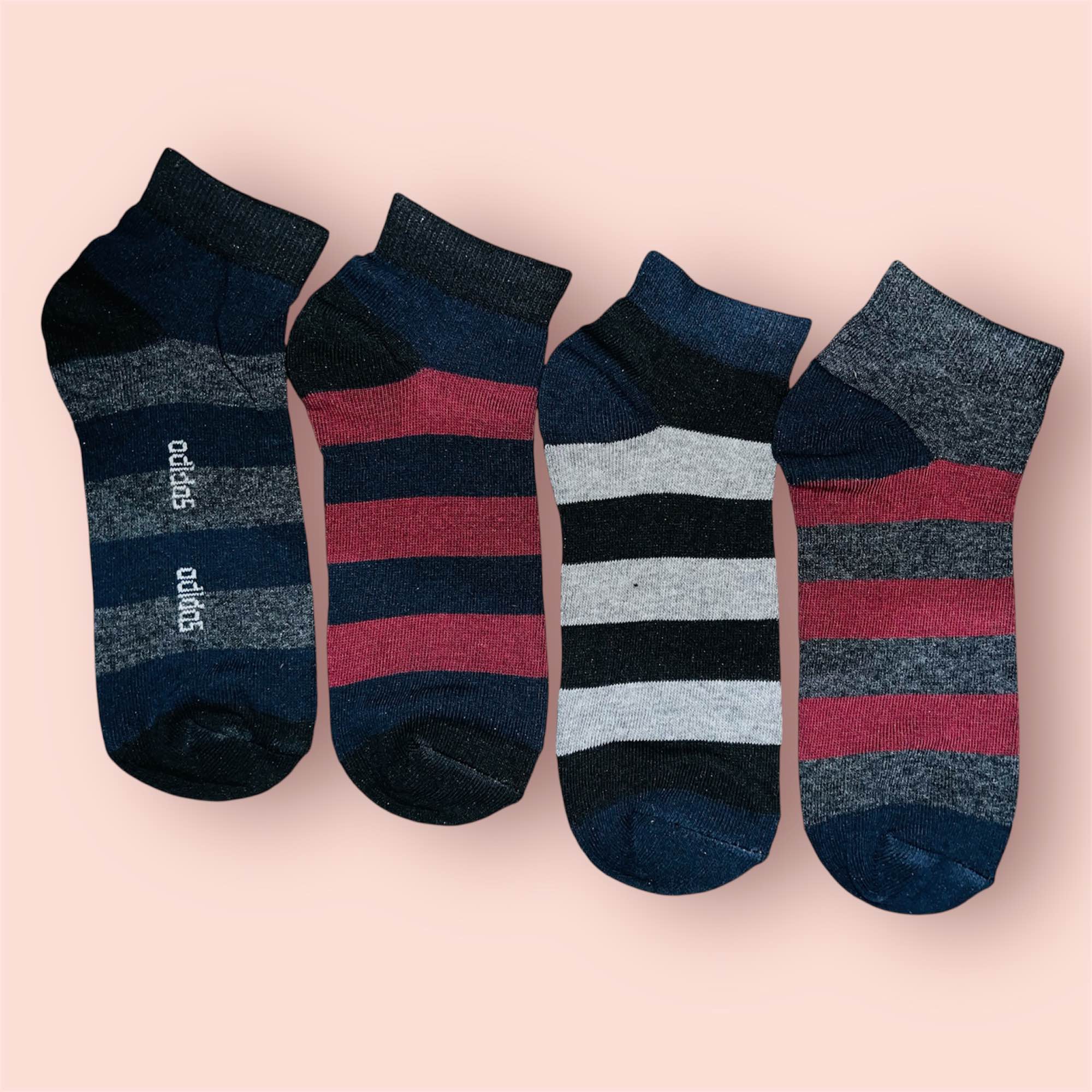 3 Pair Unisex Ankle Socks – Soft, Breathable, Cushioned Socks for Men & Women
