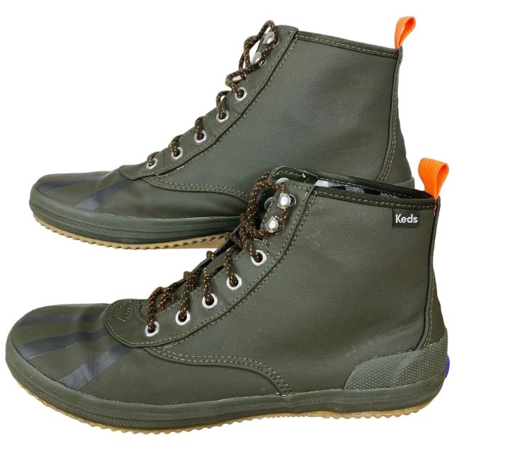 Keds Green Scout Splash Water Resistant Boots Canvas Insulated Women's