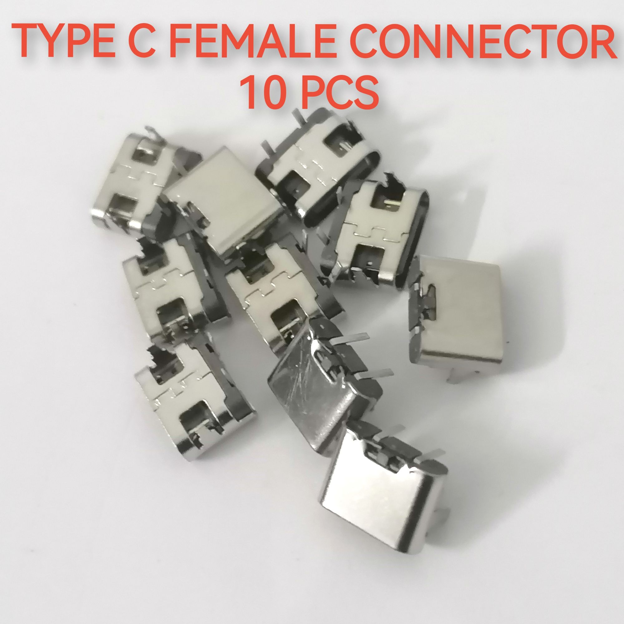 2 Pin USB Type C Connector Socket USB 3.1 Type-C Female Power Jack Dock For Mobile Phone Charging PORT. PACK OF 10 PCS