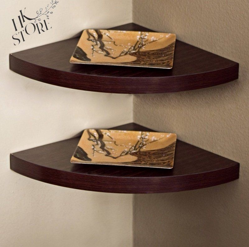 Corner Shelf Kitchen shelf Wall Shelf Wall-mounted Display Storage Organizer Rack for Living Room Office Home Decor 3pcs 3 Tier corner shelves Floating bedroom shelf