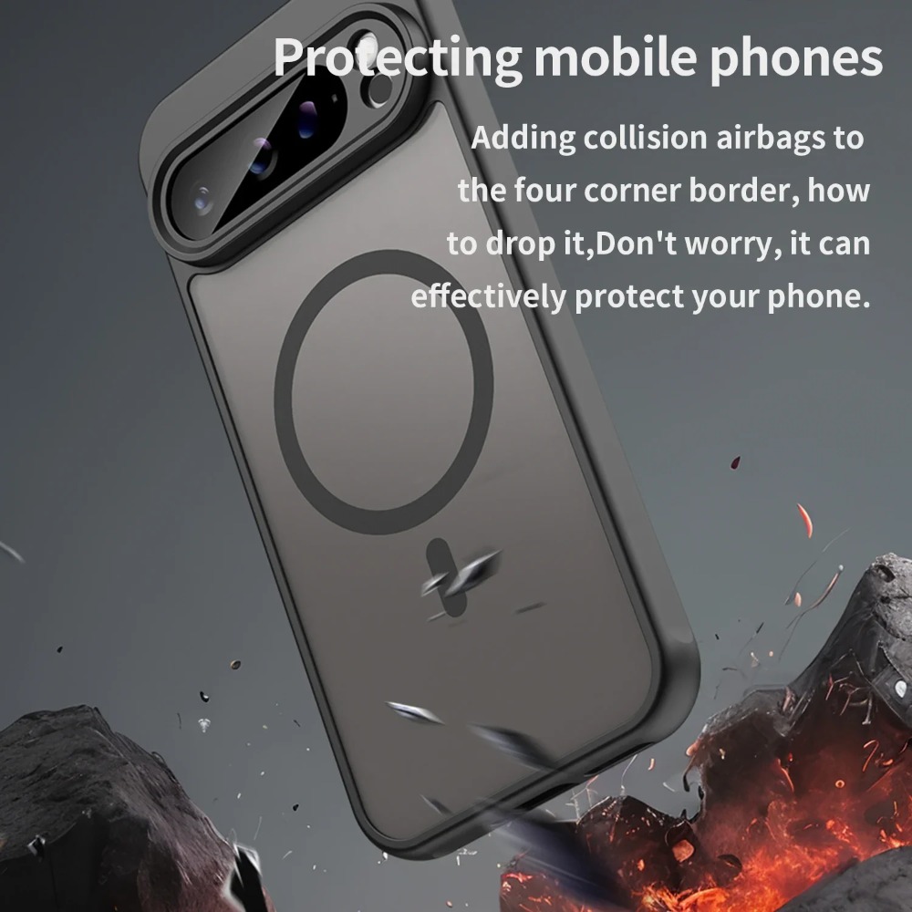 Premium Slim Matte Clear Magnetic Wireless Charger Phone Case For Google Pixel 11 10 9A Pro XL Skin Feeling Back Protector Cover