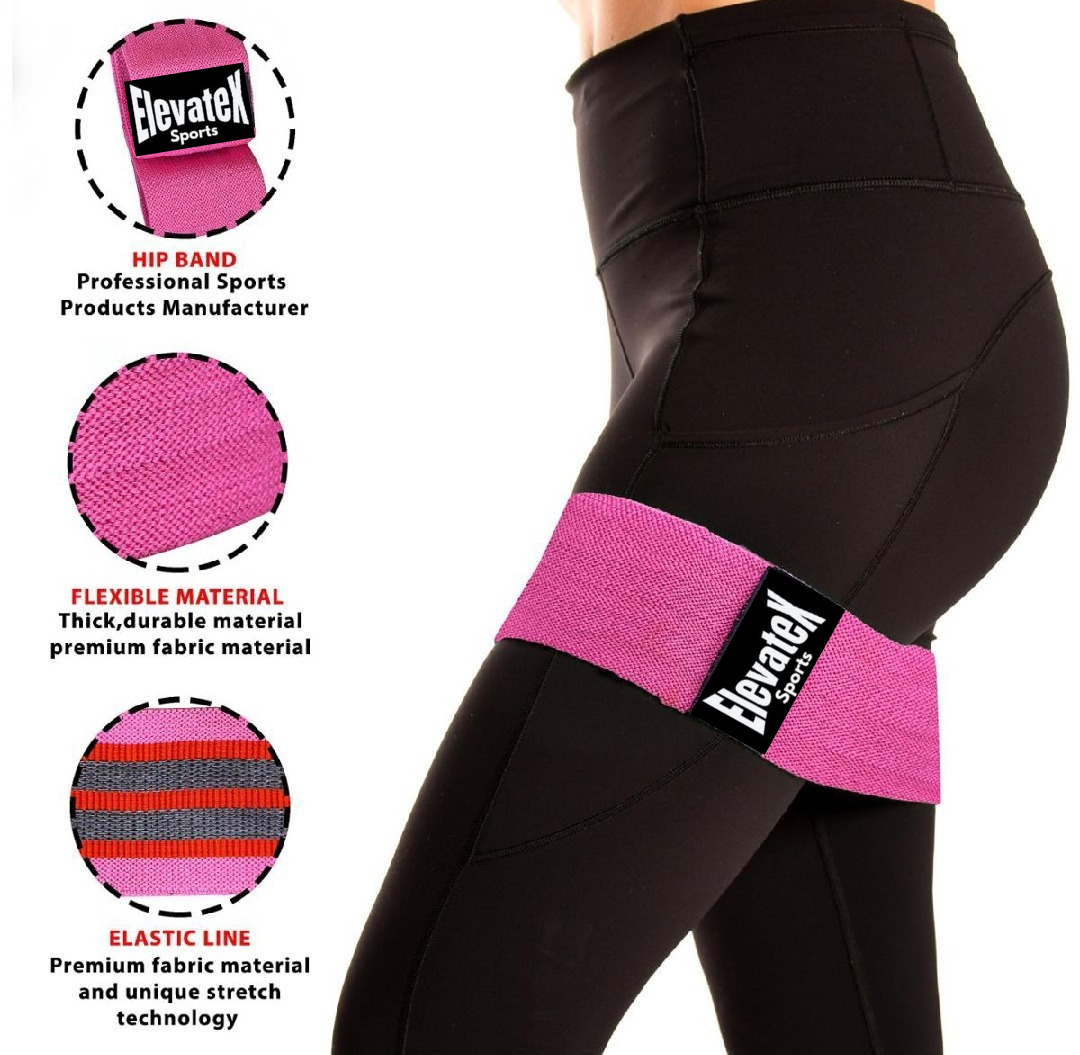 Fabric Resistance Bands for Glutes Hips And Legs Non Slip Booty Bands For Squats Yoga And Home Workouts