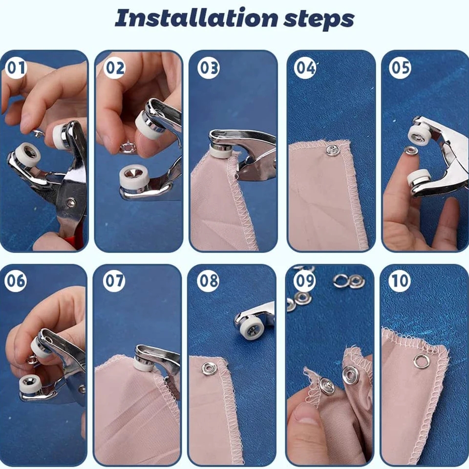 Metal Snap Button Tool with 50 Pcs Buttons 9.5mm | Hand Press Fastener Pliers for Clothes Baby Dress DIY Sewing Repair Tool | Stainless Steel Snap Fixing Kit Portable Durable Easy Install Garment Button Tool Set for Home Tailoring Best For Sewing Machine