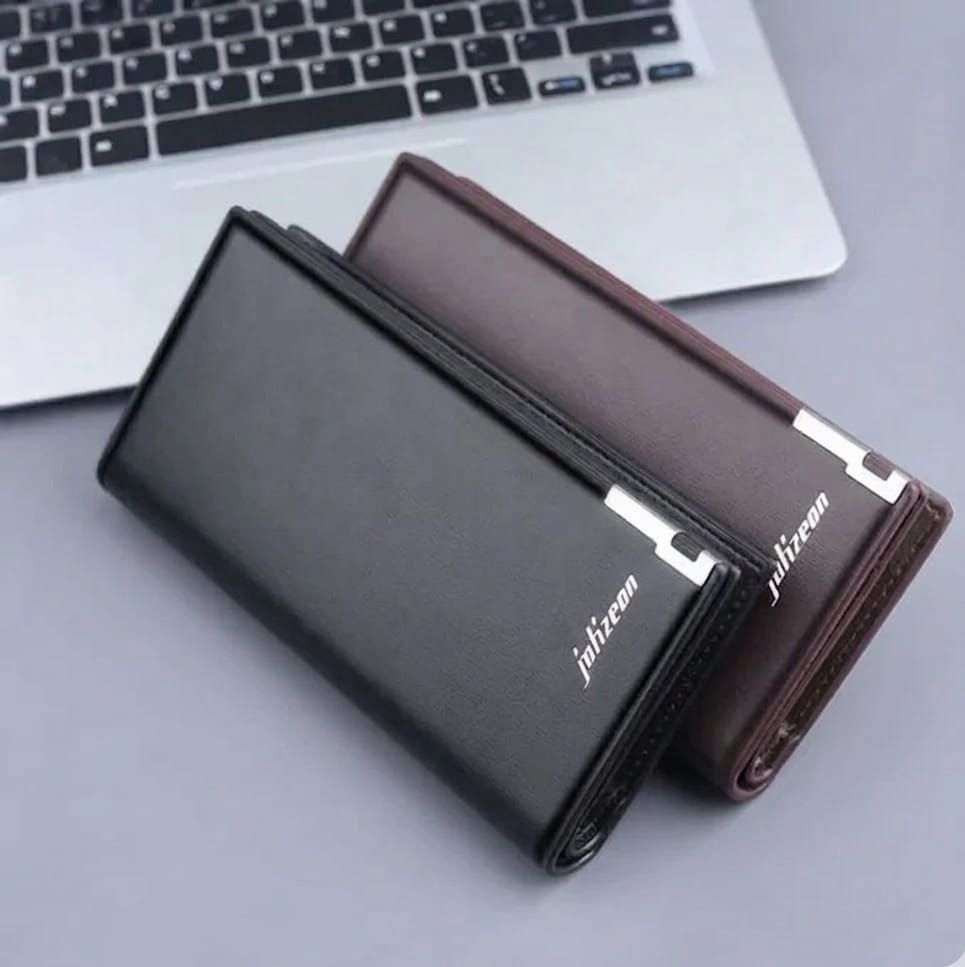 Long or Short Wallet for Men & Women, Slim PU Leather Money, Mobile, and Card Holder, Premium Quality, Large Capacity (Random color)