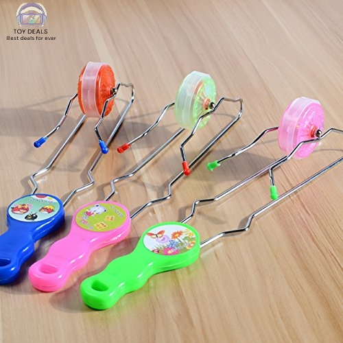 TOY DEALS: Retro Light Up Gyro Wheels Set for Kids-Classic Vintage Trick Yoyo Sensory Fidget Toys
