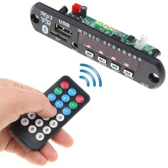 5V Bluetooth Car Kit FM Radio Wireless Receiver Mp3 Player Decoder Board USB 3.5MM TF card AUX DIY Car Speaker Modification in Pakistan