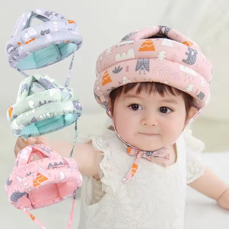 Child safety helmet set, baby toddler head protector kit with adjustable cap, Bumper cushion, and anti fall design for crawling, Walking, And play, Infant headguard for ultimate kid safety 1PC By Ghazi Bags