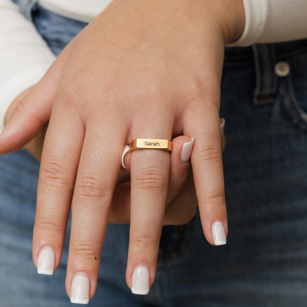 Customize Personalized Bar Ring