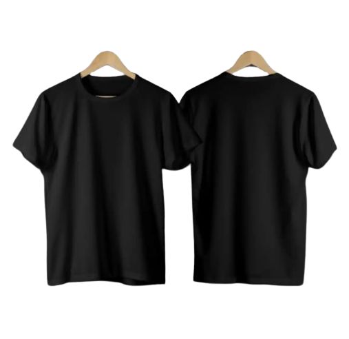 Black Plain Basic T Shirt For Men Round Neck Cotton Casual Wear Short Sleeve Everyday Shirt New Arrival Trendy Fashion Design