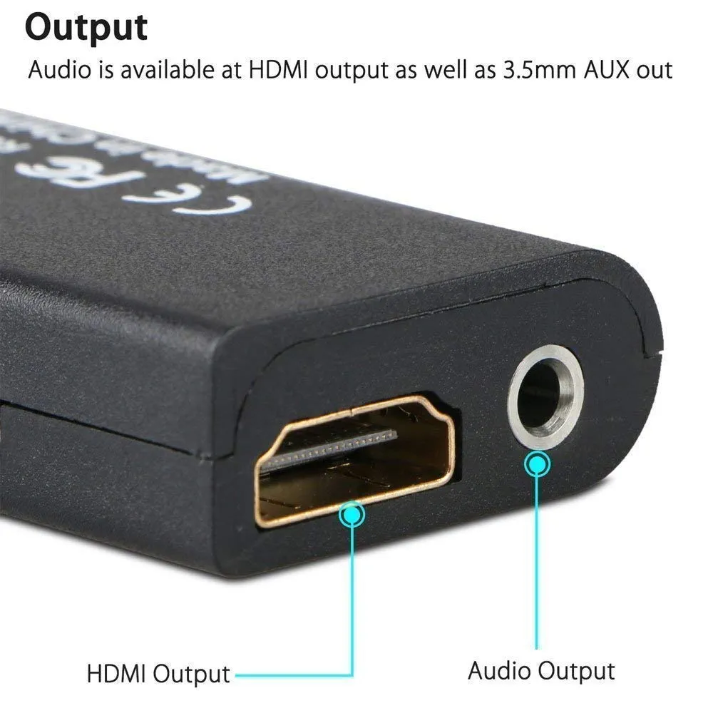 PS2 to HDMI Converter Supports All PS2 Display Modes with 3.5mm Audio Converter