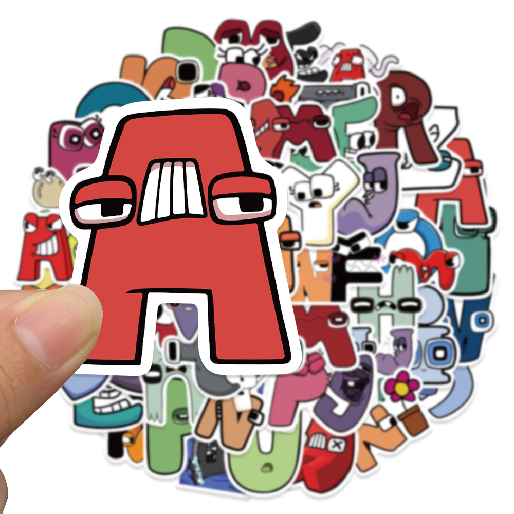 20Pcs Cartoon Game Alphabet Lore Stickers for Laptop Skateboard Motor Bike Car Fridge Guitar Sticker Classic Toys