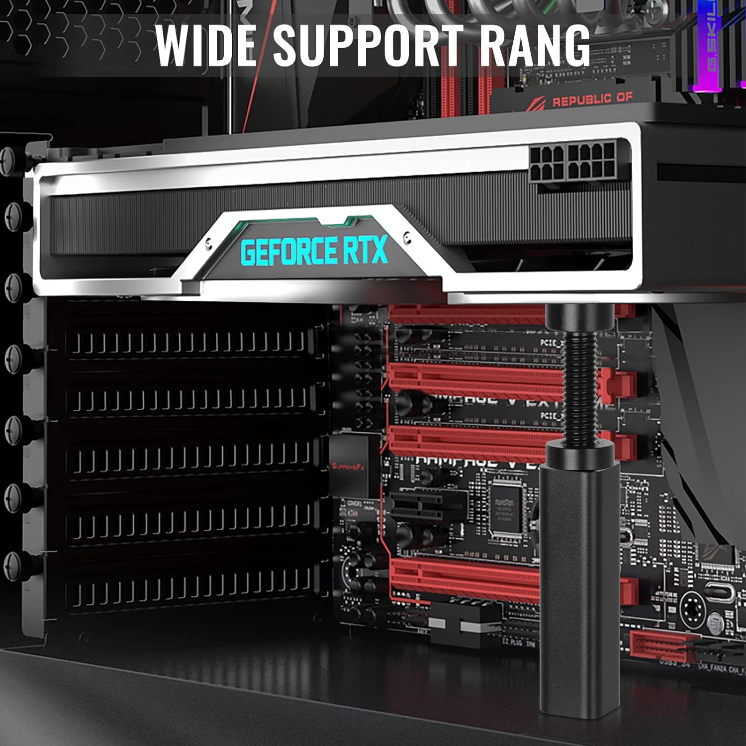 GPU Support Bracket Stand GPU Cable Management 4.73" GPU Support PC Graphics Card Support GPU Stand Anti GPU Sag Bracket Video Card Anti Sag GPU Holder Mini GPU Mount for Prevent Universal Graphics Card Stand - Adjustable Height