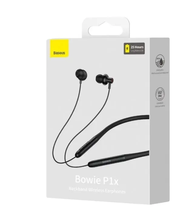 Baseus Bowie P1x In ear Neckband wireless earphones Black