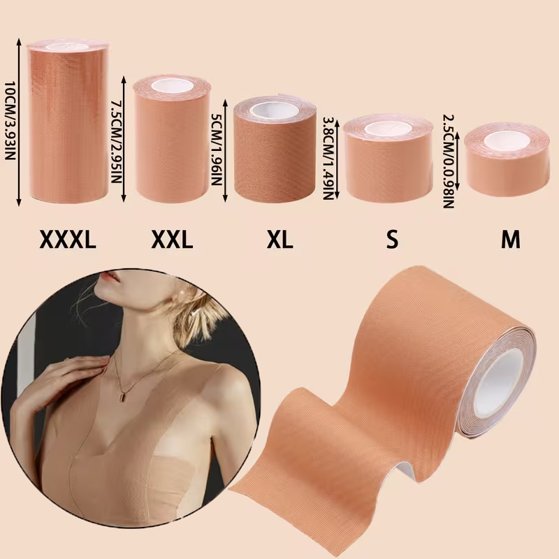1 Roll  Adhesive Breast Lift Tape Compatible for B.E Cup Bras No Undergarment Modification Instant Bust Lift Tape for Clothing