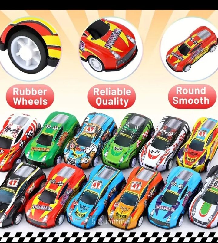 50pcs Alloy Mini Pull Back Toy Car, Pull Back Car Toy Set, Mini Racing Vehicle Toy Model, Nice Birthday Gift for Kids box pack