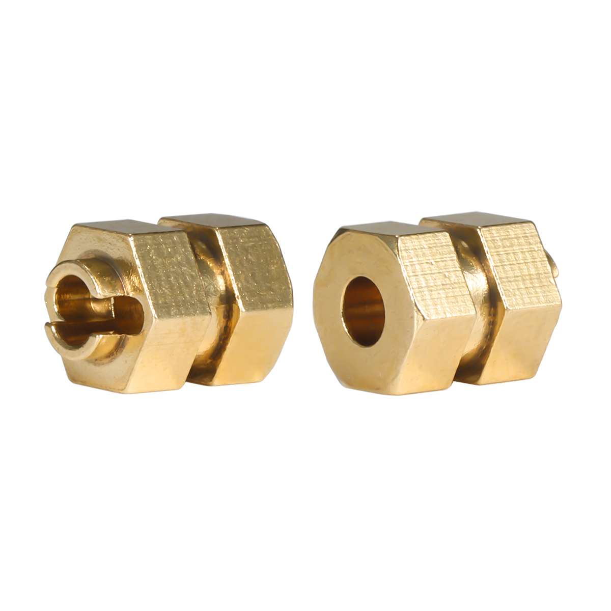 4Pcs Brass 7mm Hex Hub Extenders with Nuts 1.0 Wheel Rims Adapter for 1/24 RC Crawler SCX24 Bronco C10 Gladiator AX24 Upgrade