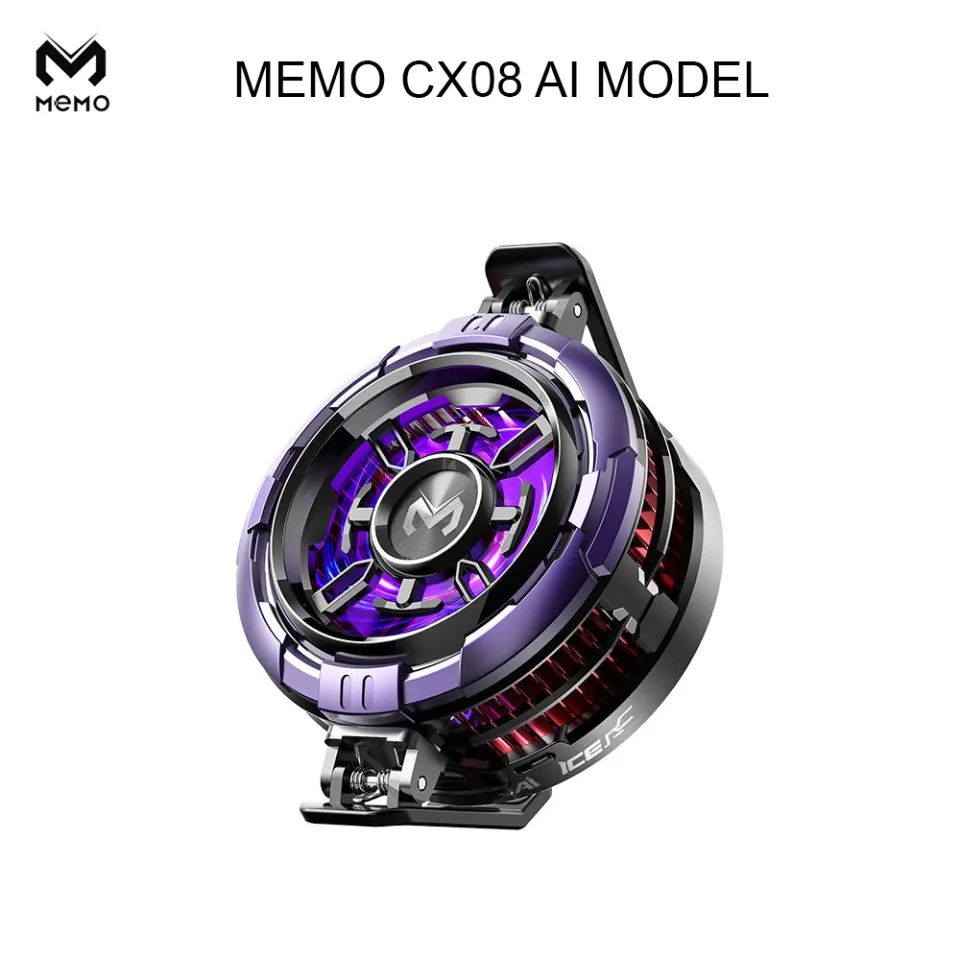 NEW MEMO CX08 PRO Mobile Phone Cooler | 9V 2A Frozen Semiconductor Cooling Fan with Magnetic Back Clip, Radiator Heat Sink for Gaming & PUBG"
