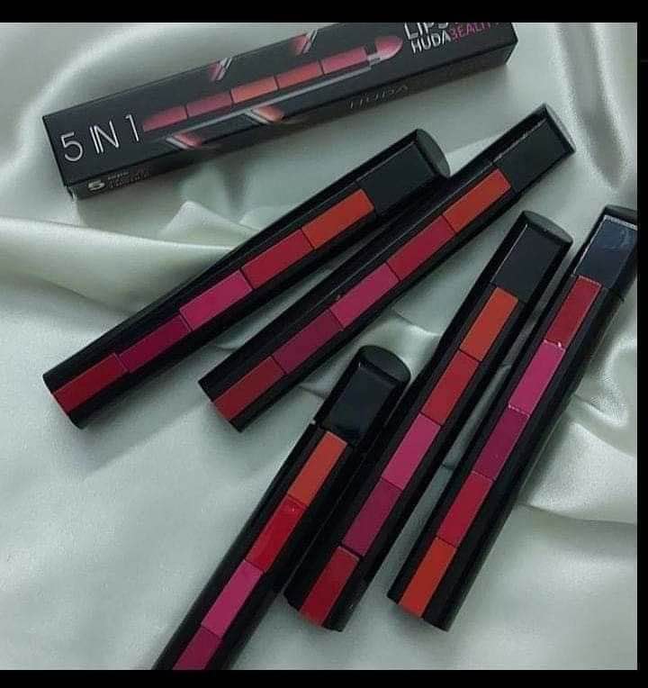 Five in one lipsticks adjustable, beautiful colors semi permanent