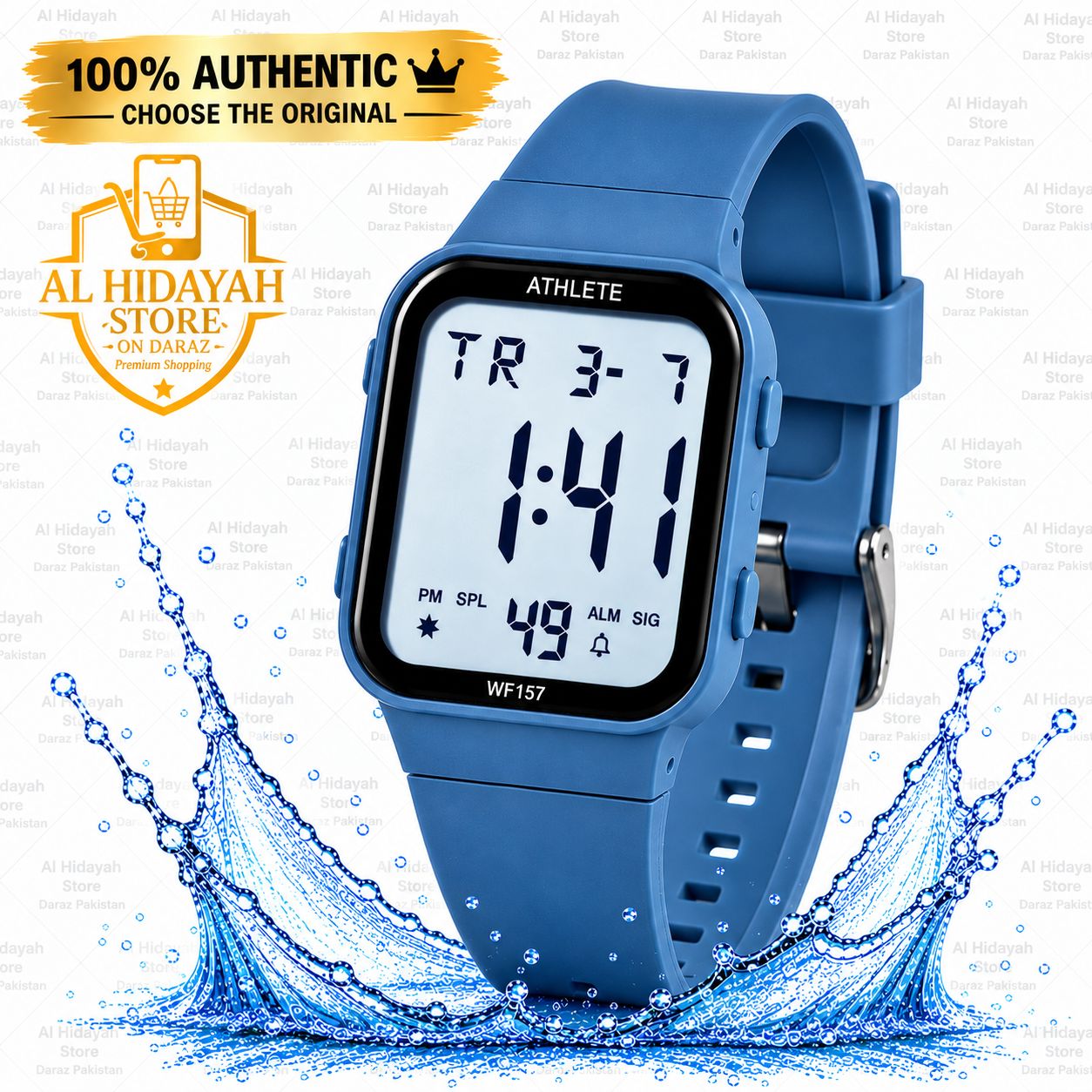 Original ATHLETE & LASIKA LED Digital Sport Watch for Men & Women  Waterproof Unisex Sports Watch  Student Digital Watch  Stopwatch & Alarm Clock  Square Shape Wrist Watch for Boys, Girls, Kids & Teen Age Students  Premium Watch + Box