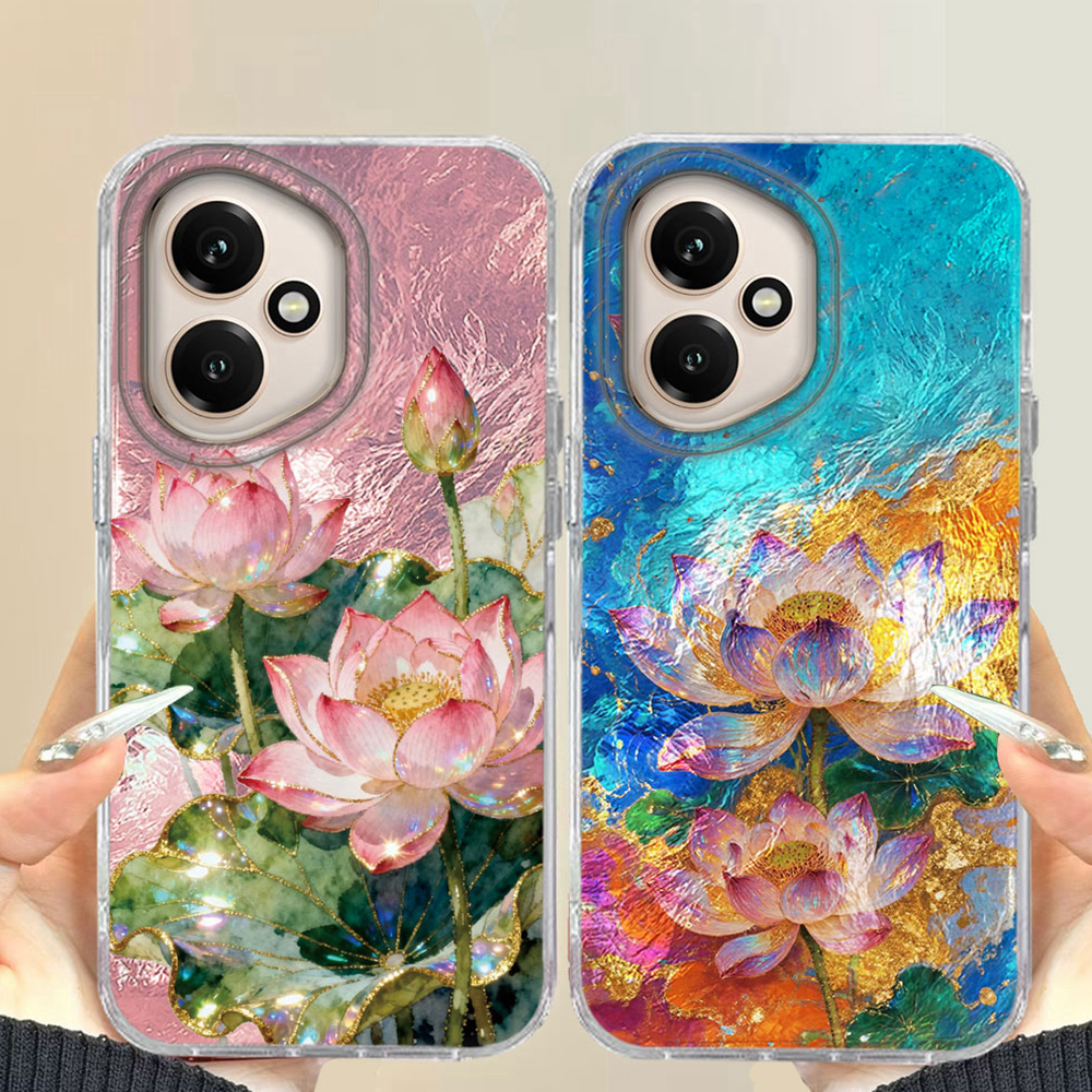 Korean Lotus Flower Girls Phone Case For Honor 400 200 90 Smart Pro Magic7 6 5 70 Lite X9a X9c X9b X8a X8b X8c X6c X7b X7c Cover