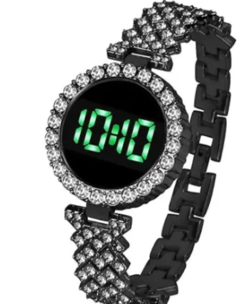 New Fashionable Stone Touch Round Ladies Watch for Women