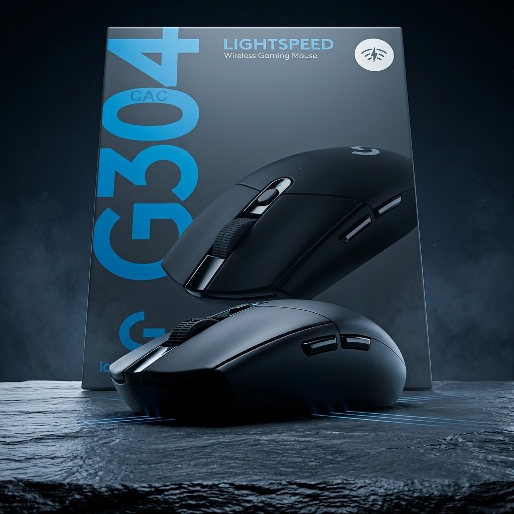 Logitech G304 LIGHTSPEED Wireless Gaming Mouse | Dual Connectivity Bluetooth + USB Receiver | 12000 DPI | High Precision Gaming Mouse