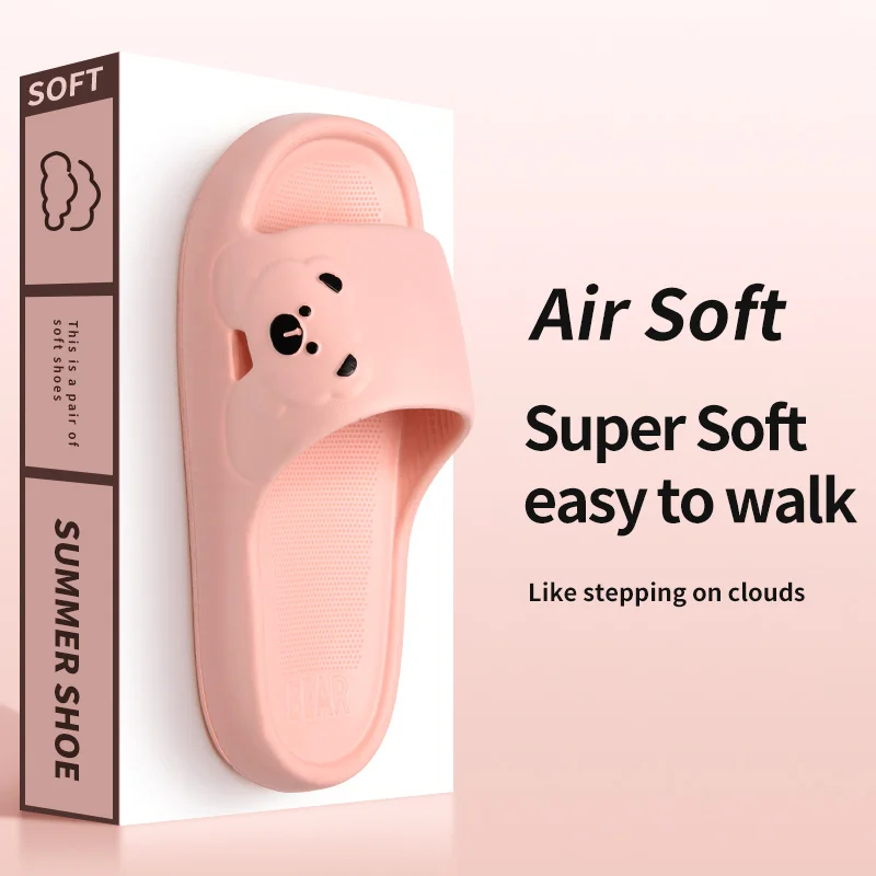 Summer Home Use EVA Slippers for Women Cute Cartoon Design Indoor Comfortable Slip-On Shoes
