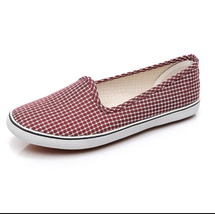 Steppora Women Slip On Printed Canvas Shoes - Lightweight Comfortable Casual Sneakers Pumps Flat Shoes For Girls