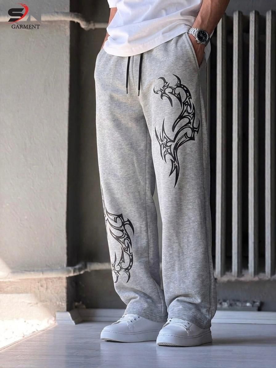 New stylish osm baggy stylish printed trouser for men's soft and comfortable febric