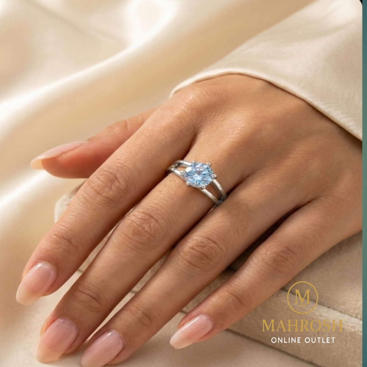 Adjustable Silver Color Stone Ring for Women | Elegant Crystal Style | Trendy Daily Wear Ring