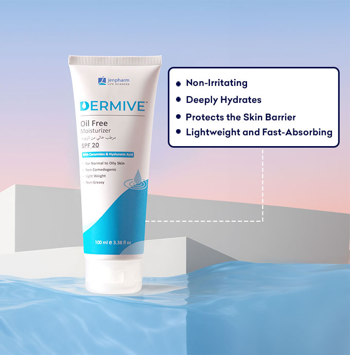 Jenpharm - Dermive Oil Free Moisturizer - 100ml | For Men & Women