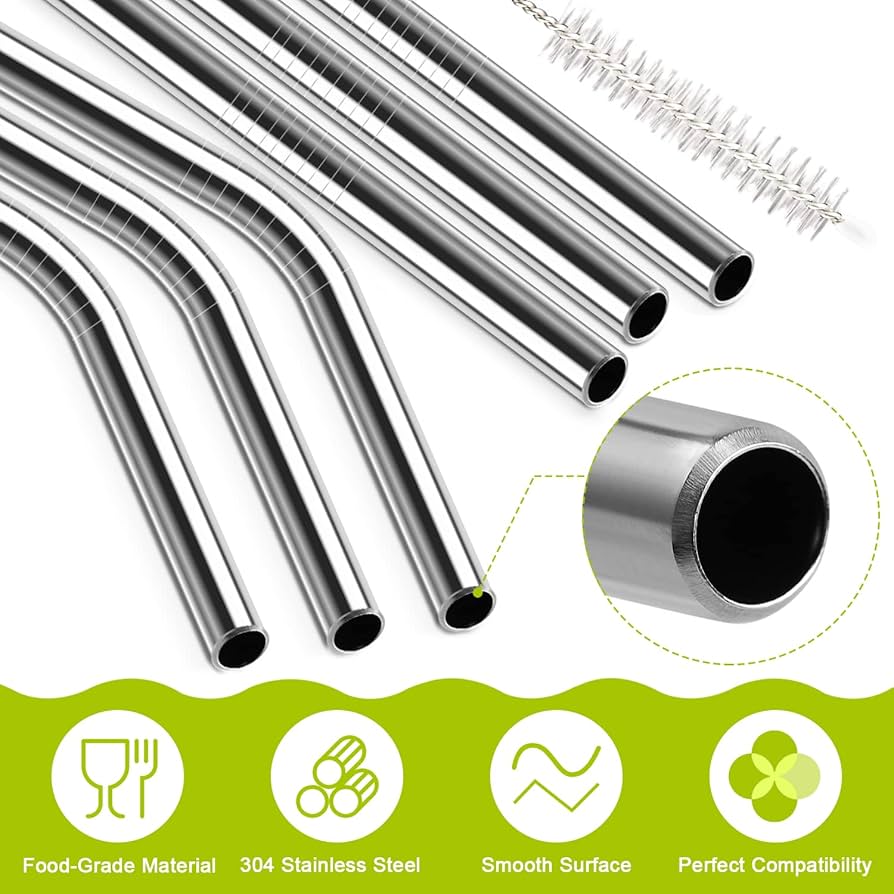 8mm Tumbler Replacement Steel Straw