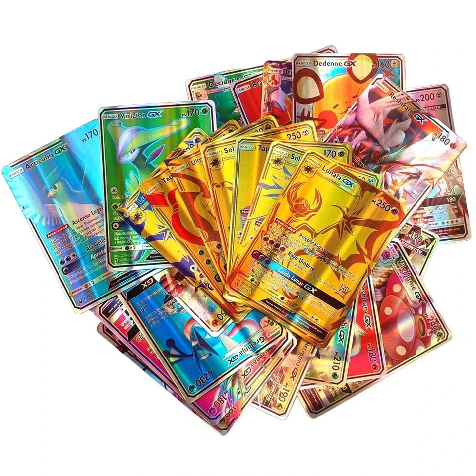Kids Pokemon Trading Play Card Set With Metal Box Included