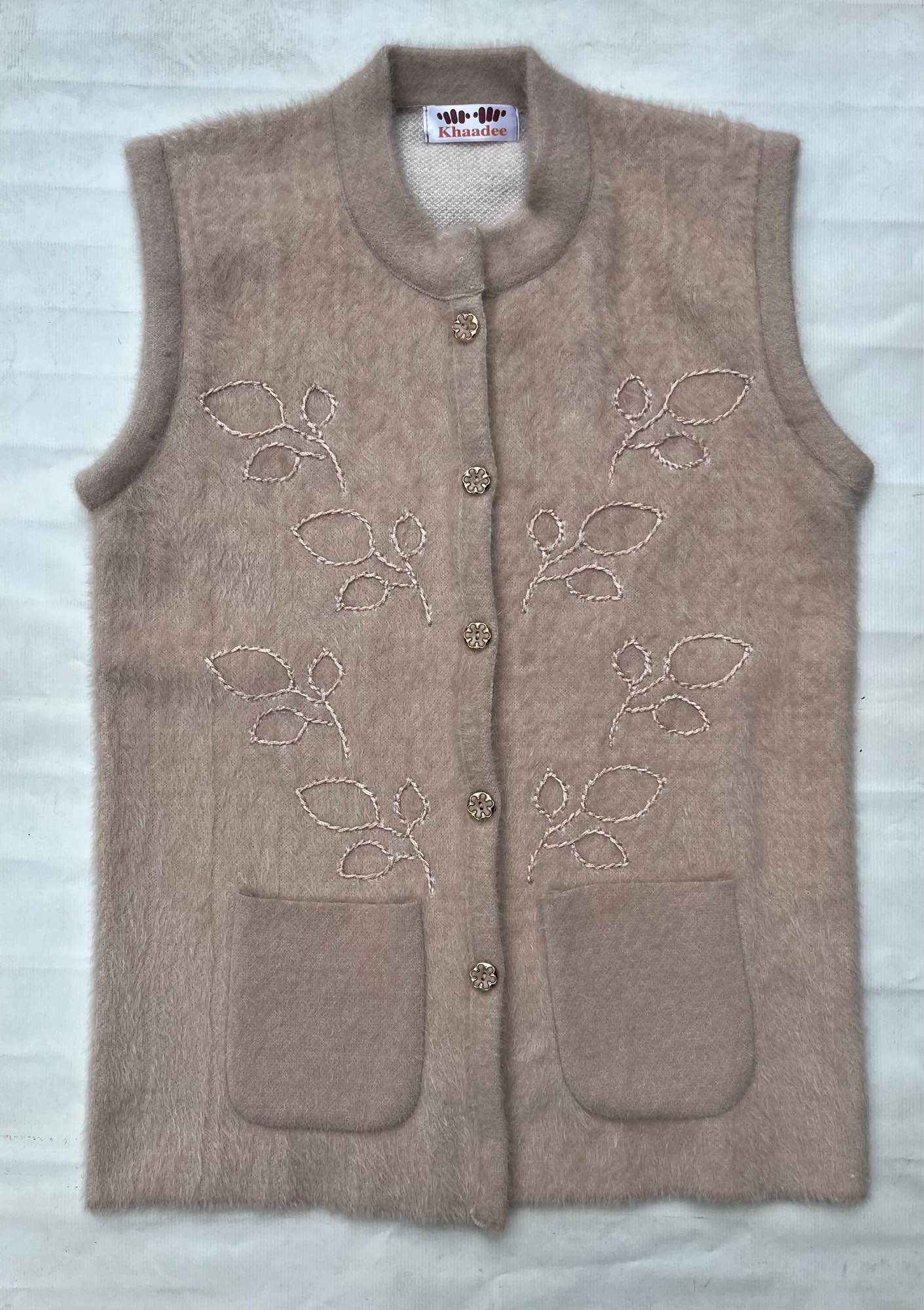 Sleeveless Wool Cardigans for Women - Soft, Stretchable, Premium Quality with Broach Pin, Standard Size
