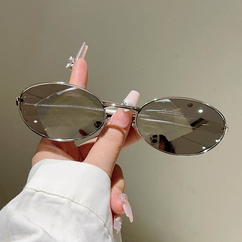 KAMMPT Vintage Oval Sunglasses Women Fashion Retro Outdoor Casual Shades Men 2025 New in Trendy Brand Design Decor Sun Glasses