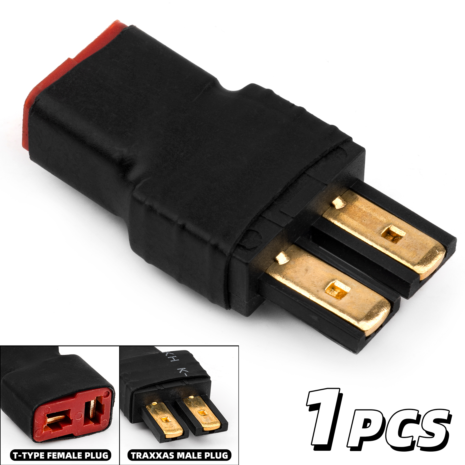 RCXAZ Battery Adapter Plug XT60 TAMIYA TRAXXAS T-TYPE Adapter DIY For RC Car Ship Helicopter Quadcopter LiPo Battery Connector