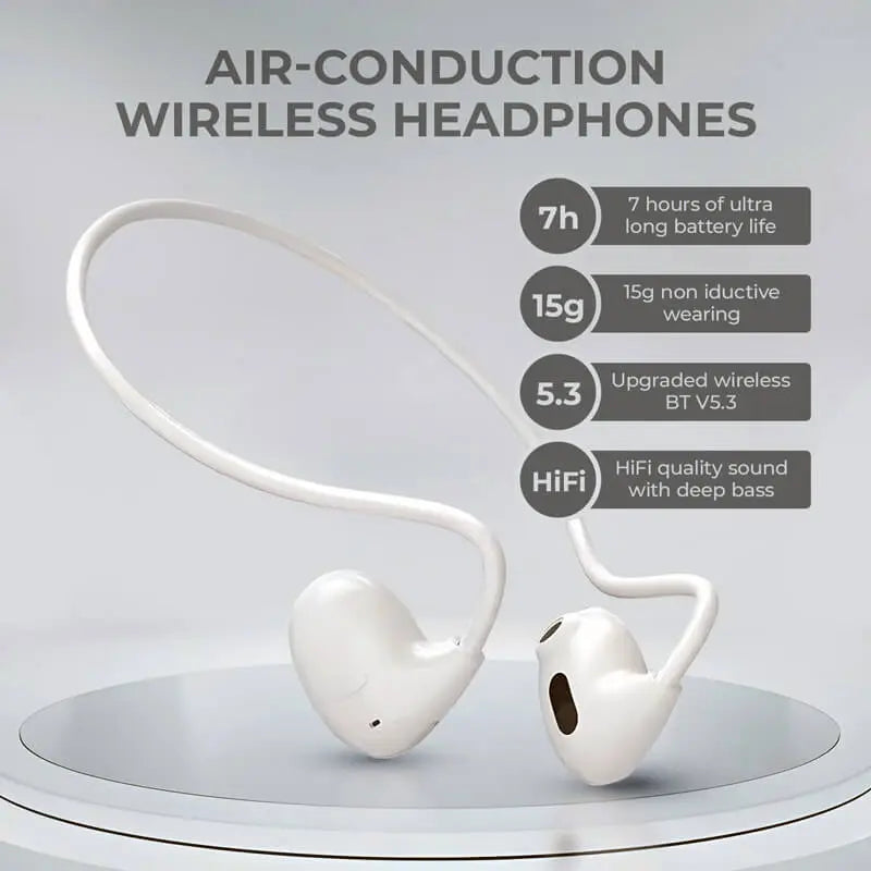 Pro Air Neck Hanging Wireless Earphone Neckband Headset_Best For Running, Gym, Driving, Cycling_Smoth Sourouned 9D Stereo Sound l_Touch Sensor_Unique Design