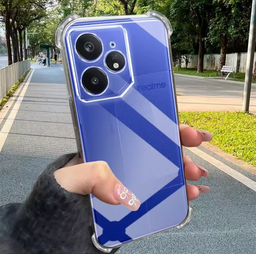 Realme Neo 7 Phone Case Transparent TPU four-corner silicone protective case soft case