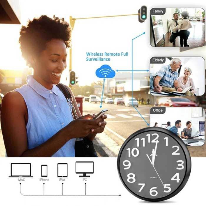 WiFi Wall Clock Camera 4K Resolution For Home/Office Security with Look Cam Application and Panoramic view / Same Product as Shown