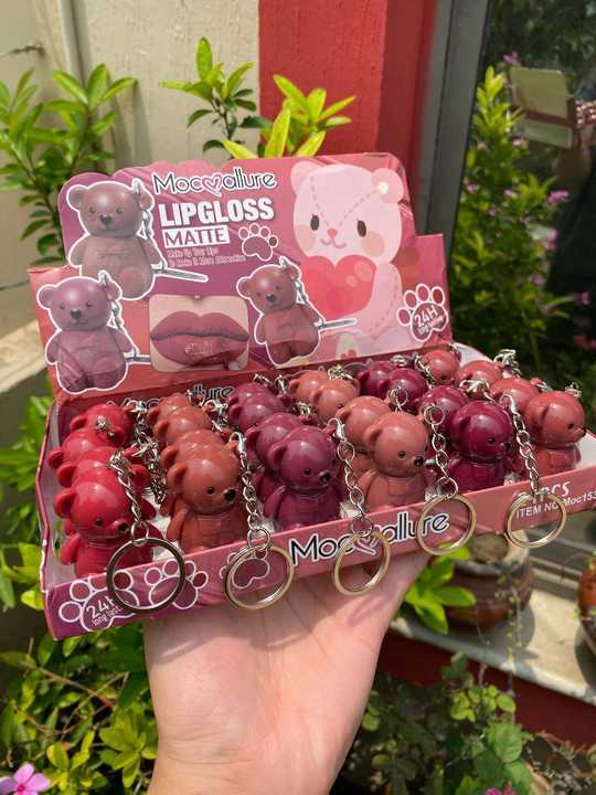 Teddy Bear Matte Lip Gloss Set – 6 Pcs Waterproof Long Lasting Lipsticks