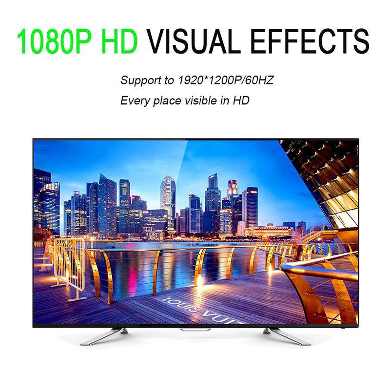 HDMI to VGA Adapter HD 1080P With Audio Cable Converter with 3.5mm Audio Cable for PC Laptop TV Box Computer Monitor Projector