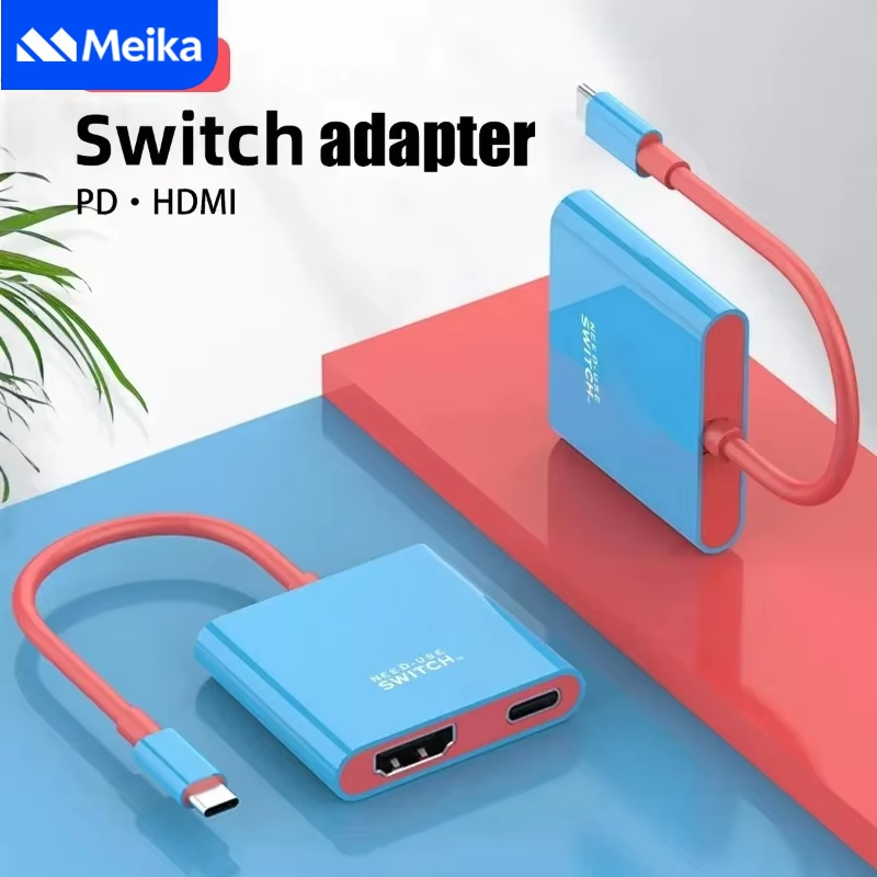 Portable Switch Docking Station TYPE-C Hub with HDMI-Compatible Perfect for Travel and Gaming