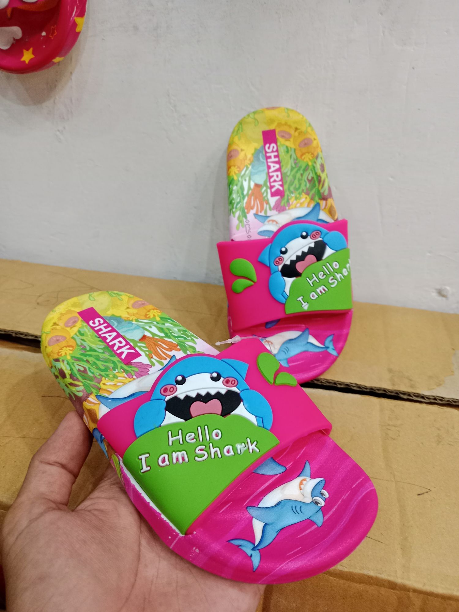 shark slippers for boys & girls