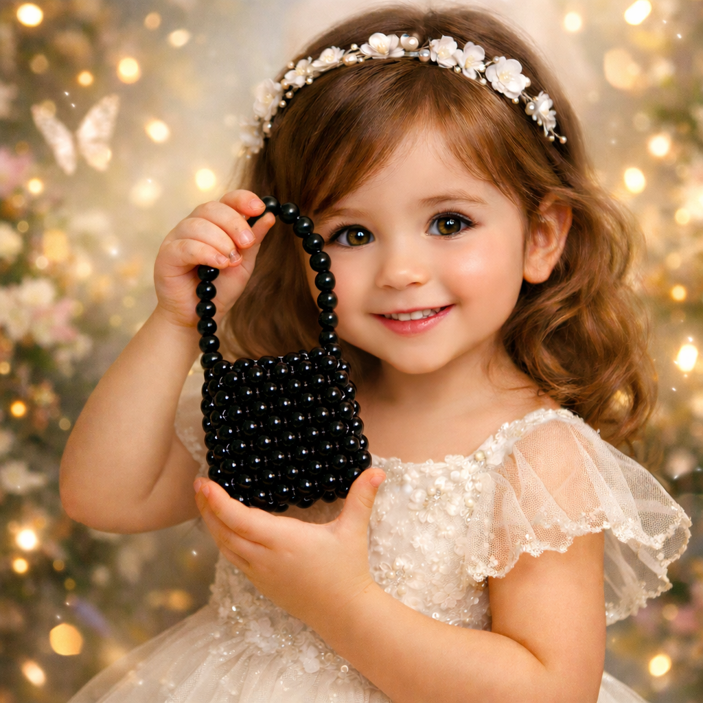 Handmade mini Beaded bag | pearl bag for girls