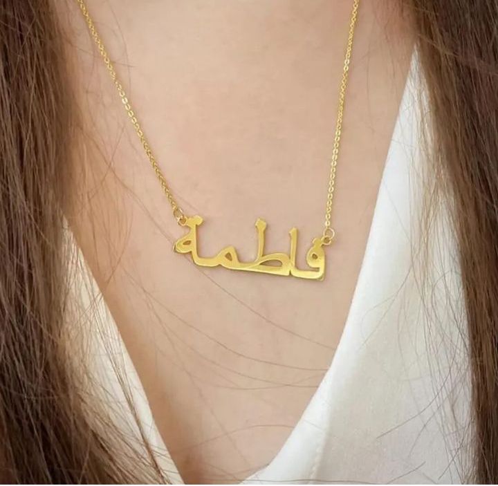 Customized your name golden and silver necklace with best gift box packing