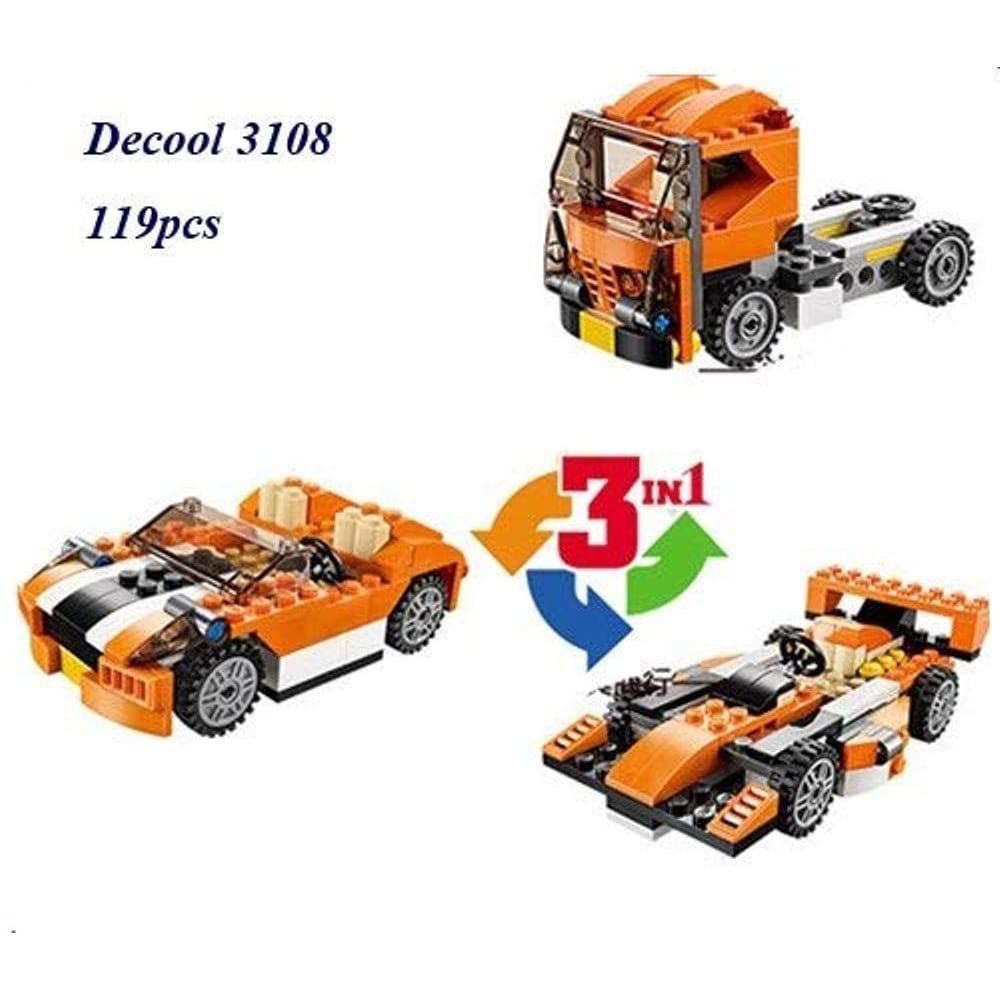 PLUSPOINT Decool 3 in 1 Model (Sports Car, Racing F1 Car, Truck ) Building Block Brick Educational DIY Toys for Kids
2
Decool Architect Series 3 in 1 Construction Engineering Building Blocks for Boys and Girls
The constructor "Machine. 3 in 1" Compatibili