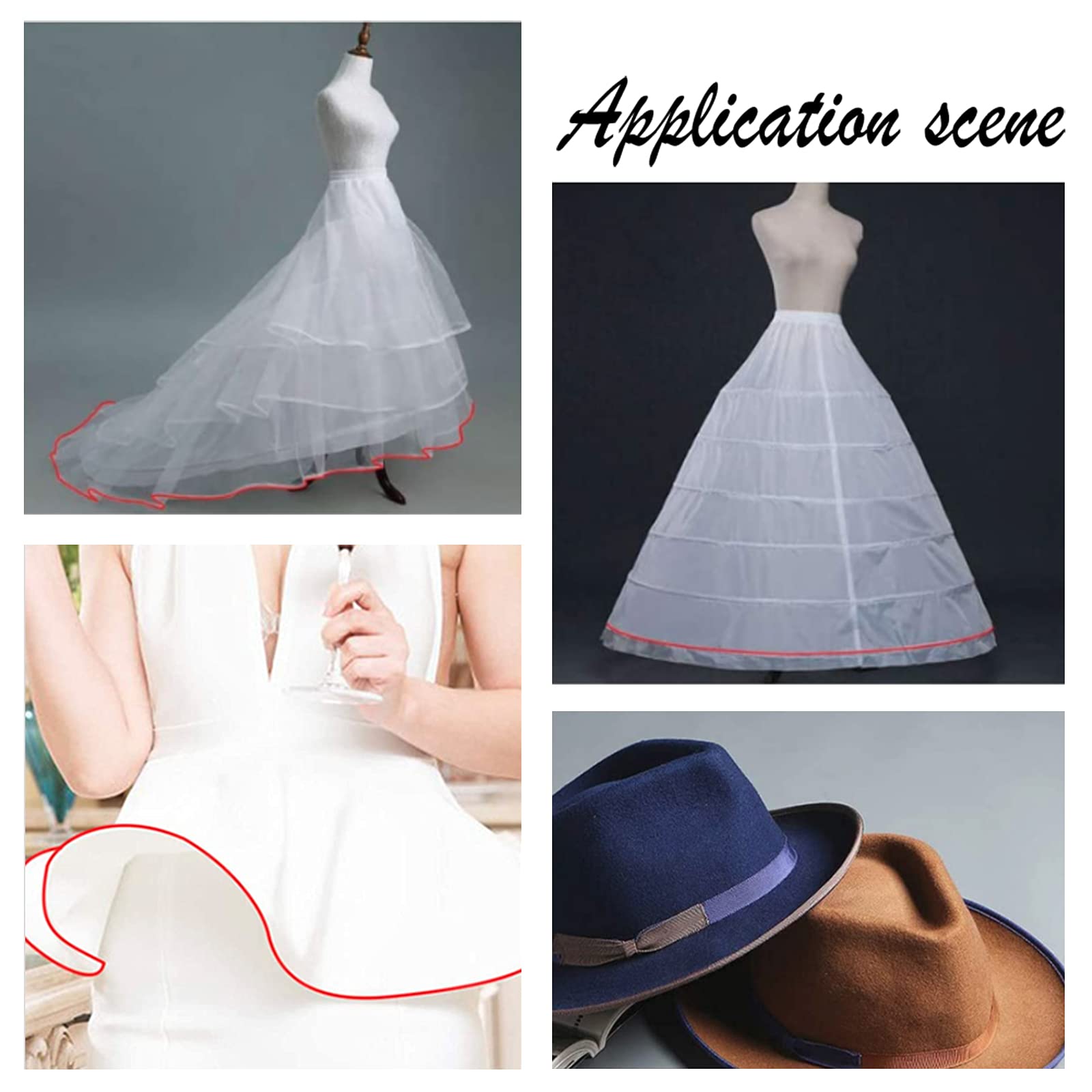 48 Baleines En Plastique PP Pour Robe De Mariée - 6mm X 2mm - Pour Crinolines Et Jupes Structurées DIY