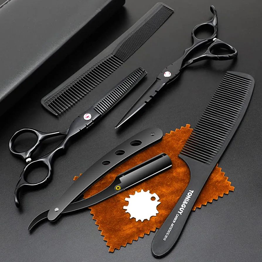 Professional Black Hair Cutting Scissors Sets Stainless Steel Barber  Hairdressing Scissors Salon Multifunctional Thinning Scissors Straight  Shears Tools for Mother Father Friends' Christmas Gift: Buy Online at Best  Prices in Pakistan |