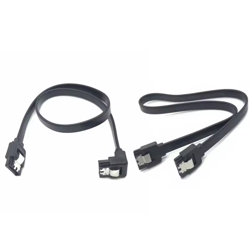 Cable 90 Degree SATA Cable SATA III 6Gbps Right Angle Data Cable for SSD, HDD, CD/DVD Drives, Hard Drive, Gaming PC, Desktop