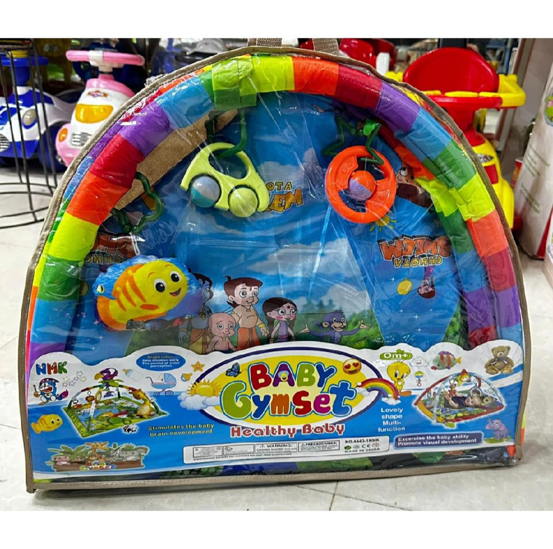 Soft & Colorful Baby Play Gym Mat Fun Indoor Activity Set with Rattles